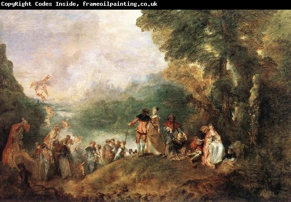WATTEAU, Antoine The Embarkation for Cythera